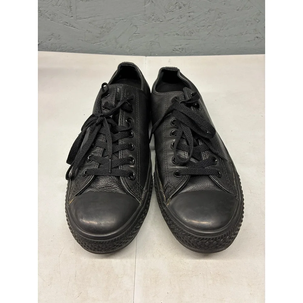 Converse Chuck Taylor All Star Low Top Shoes Mens 11 Black Leather Sneakers